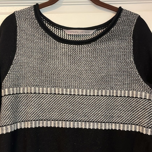 Athleta sweater dress, black and white - Picture 2 of 4